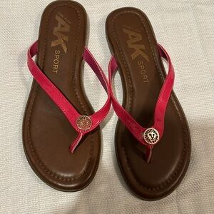 Anne Klein Pink Sport Flip Flop Sandals Size 8